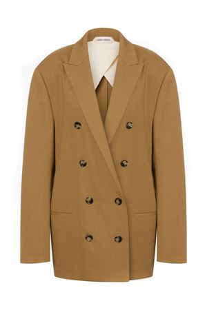 Blazer doppiopetto in lana cammello ALBERTA FERRETTI | A051166350145